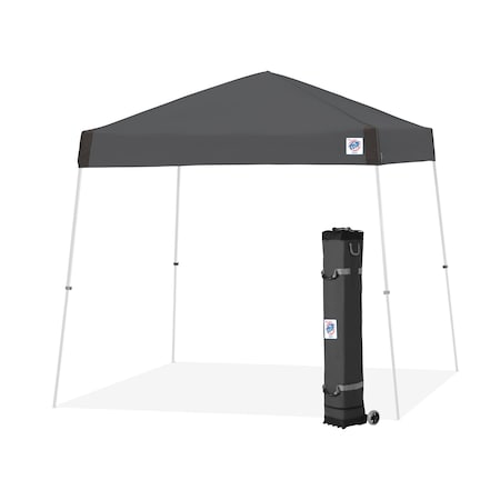 E-Z Up Vista Shelter, 10' W x 10' L, White Steel Frame, Steel Gray Top VS3WH10SG